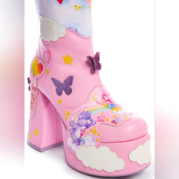 Dolls Kill Shoes Dolls Kill Pink Care Bears Twinklets Kiss Platform